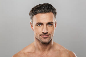A man receiving med spa treatment at Skin Boss Med Spa