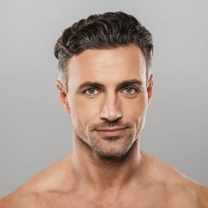 A man receiving med spa treatment at Skin Boss Med Spa